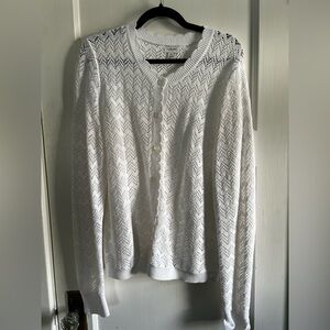 J. Crew White Knit cardigan